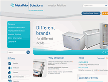 Tablet Screenshot of ir.metalfrio.com.br